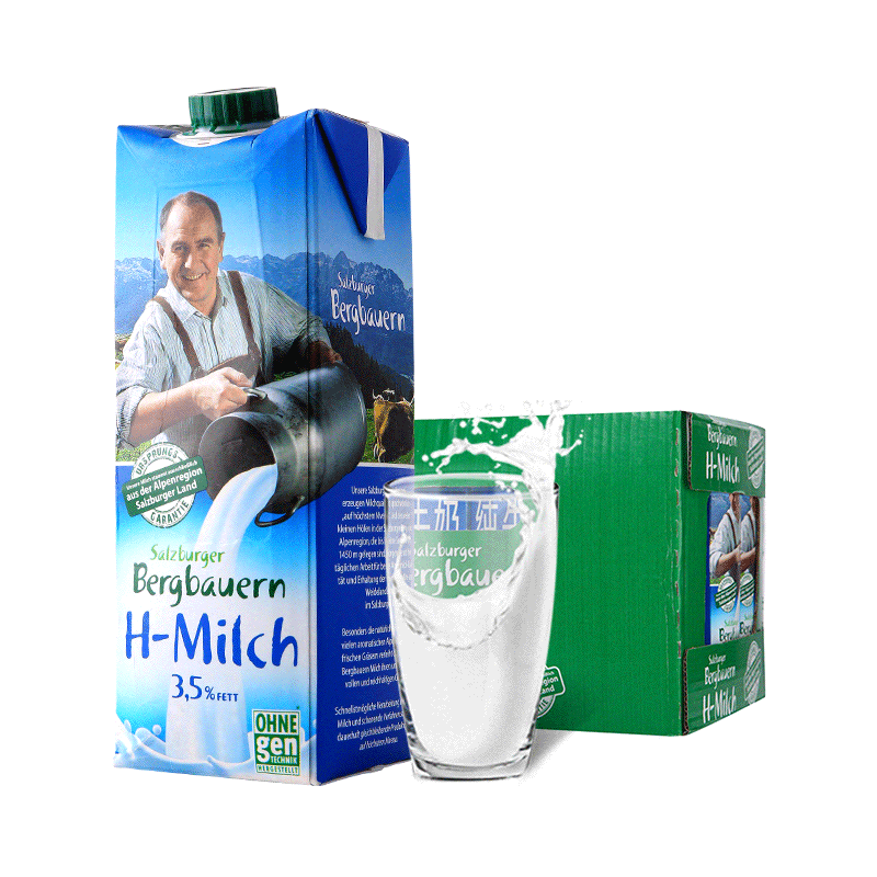 SalzburgMilch 萨尔茨堡 全脂纯牛奶 1L*12盒