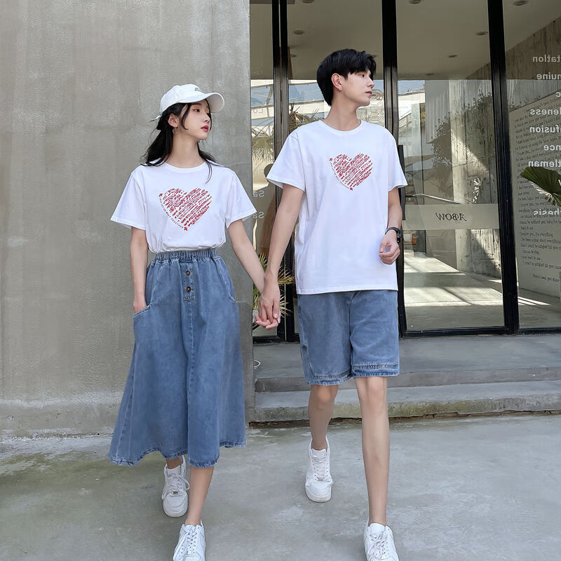 款两件装装夏装高级感两件套2023你衣我裙女inst恤牛 短袖不分男女 s