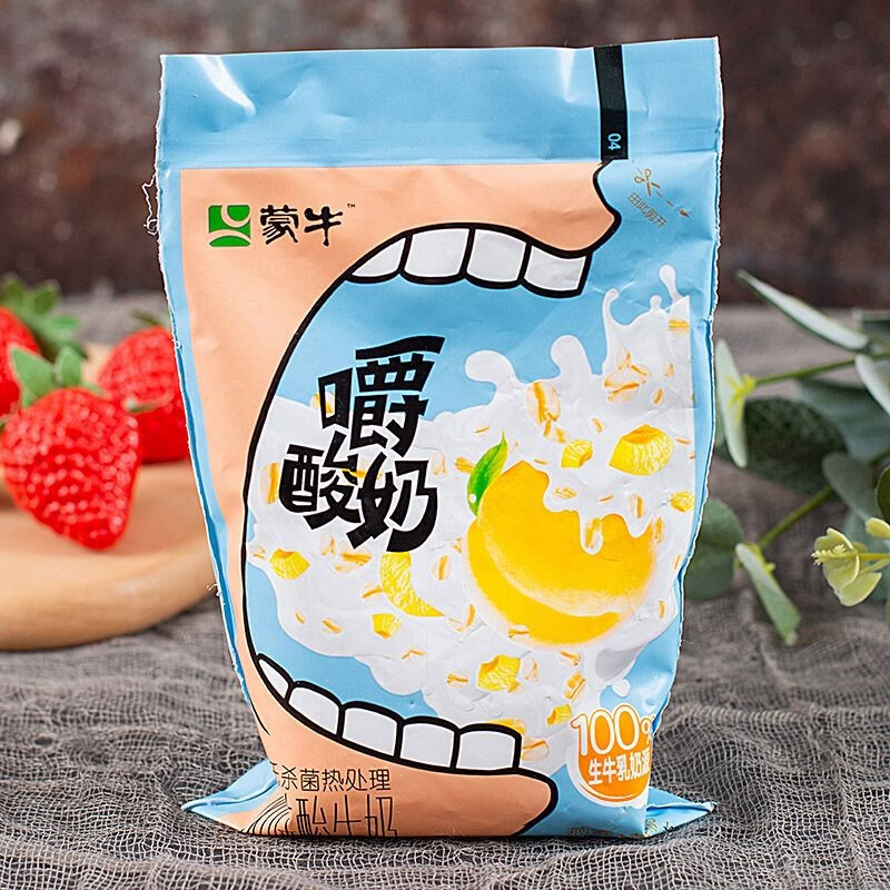 蒙牛(mengniu)蒙牛嚼酸奶150g风味酸牛奶草莓黄桃燕麦口味可选营养