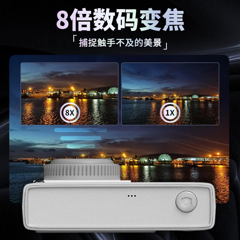 足象ccd相机 复古入门级学生4K高像素随身带小型平价新手照相机可传手机猫数码儿童相机照相机魂生日礼 太空银-LED补光灯【送32G内存卡】