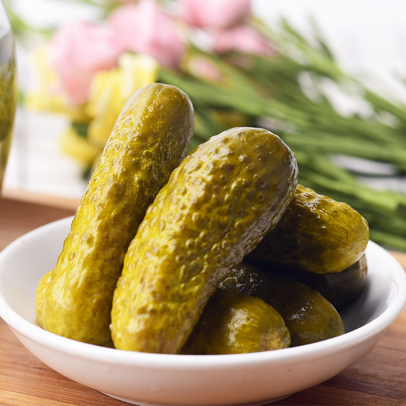 俄式酸黄瓜俄罗斯进口泡菜腌制小黄瓜罐头500g即食下饭菜汉堡 1瓶