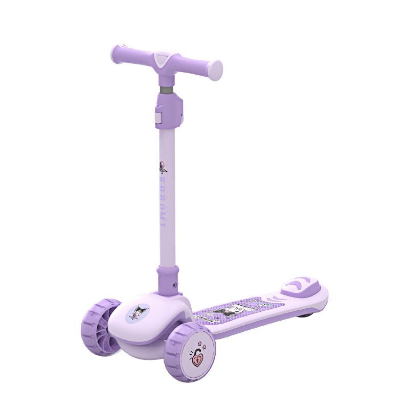 麥斯卡（Mesuca）兒童滑板車小孩玩具車搖擺車腳踏車閃光可調(diào)高度庫洛米兒童禮物