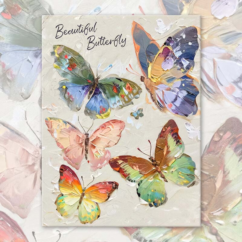 蝴蝶数字油画diy2024新款系填色解闷手工涂鸦填充油彩丙烯画 蝴蝶1 20