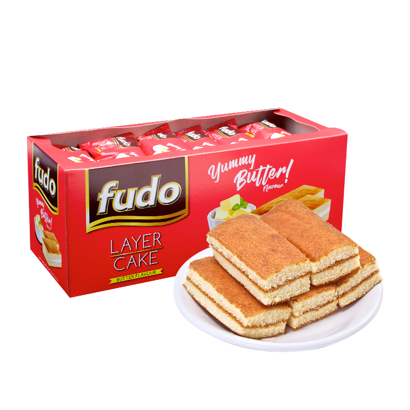福多（Fudo）进口福多奶油/提拉米苏蛋糕休闲零食24枚营养早餐夹心小面包整箱 奶油味 24枚装【1盒】 432g