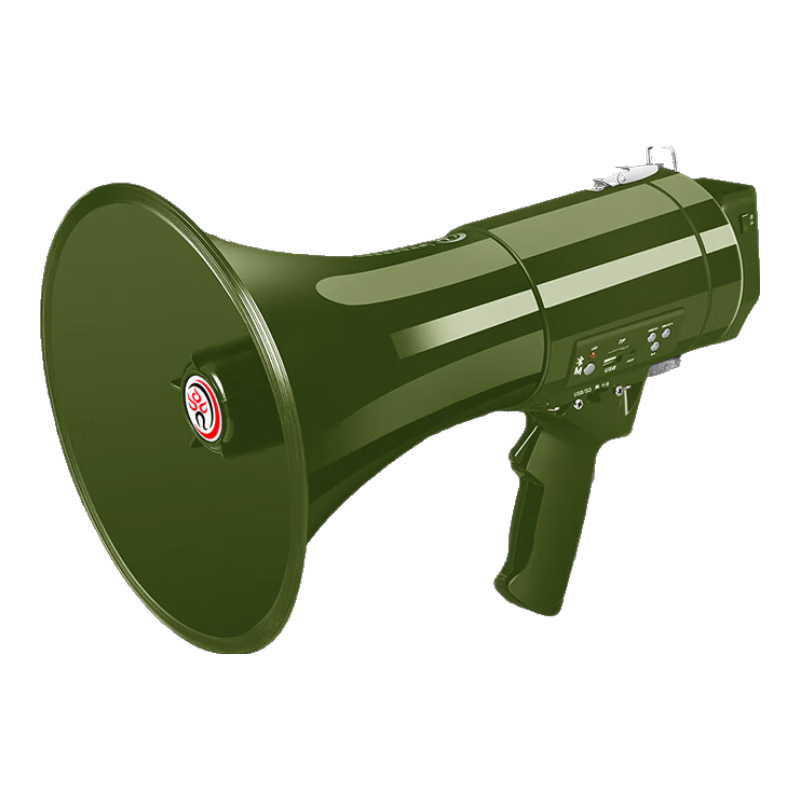 雷公王CR-87 50W大功率喇叭擴(kuò)音器揚(yáng)聲器手持喊話器錄音240秒宣傳USB高音喇叭軍綠色官方標(biāo)配+2600毫安鋰電池