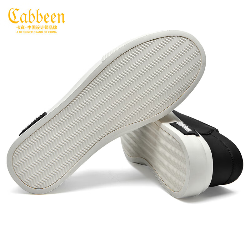 卡宾鞋子男鞋春季新款低帮板鞋男百搭男士休闲鞋软底轻便平底开车鞋 黑色 41