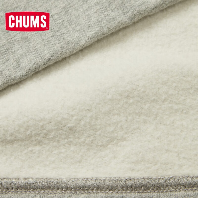 CHUMS洽洽鸟40周年户外秋冬加厚保暖时尚运动休闲卫衣帽衫CH00-1410 灰色G005 M
