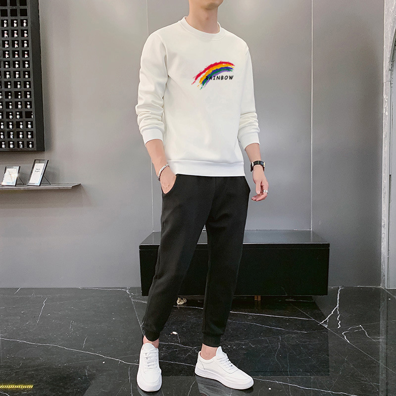 右客套装男生17一18青少年秋季运动套装12-15岁高中初中学生长袖卫衣1