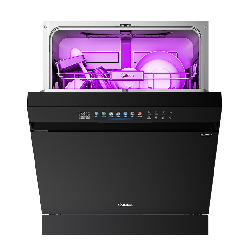 Midea 美的 万向系列 WX3000 嵌入式洗碗机 14套 曜石黑