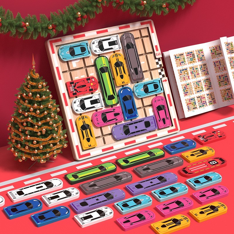 福孩儿移车出库汽车华容道儿童益智玩具专注力训练桌游男孩女孩生日