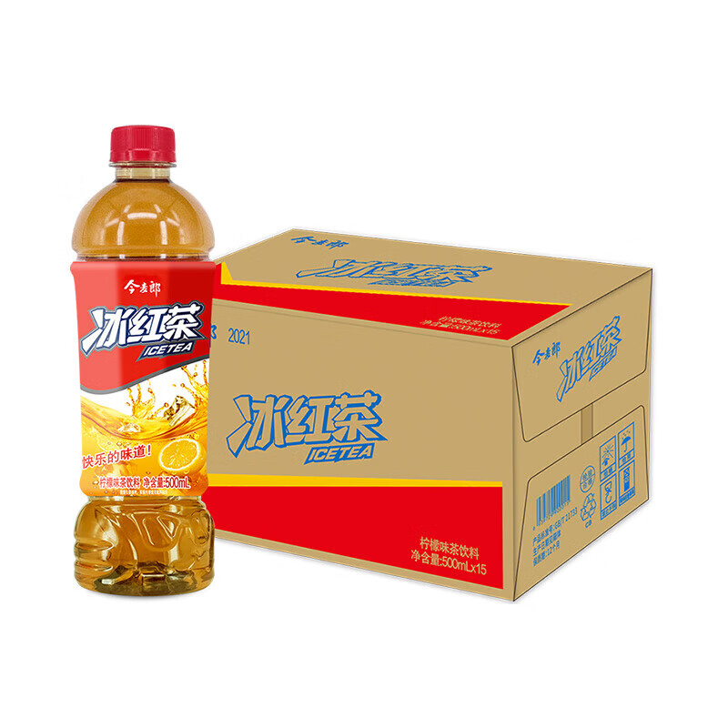 今麦郎果味茶饮料整箱家庭饮品 冰红茶500ml*15瓶整箱