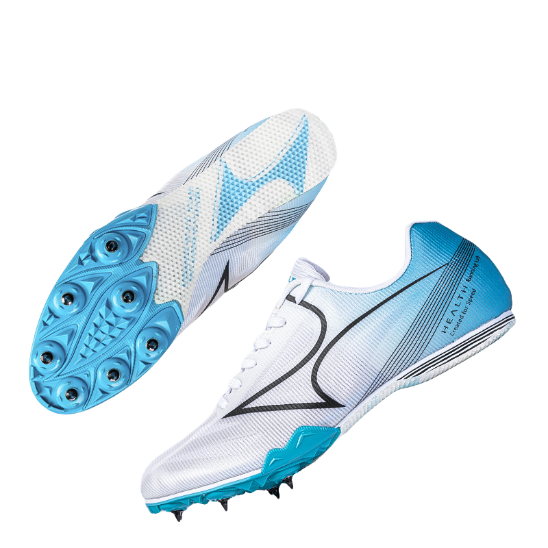海爾斯釘鞋田徑短跑釘子鞋  男女學(xué)生體育釘鞋 專業(yè)7釘比賽跳遠(yuǎn)訓(xùn)練鞋 【老師推薦】181S 白藍(lán) 七釘半掌 42
