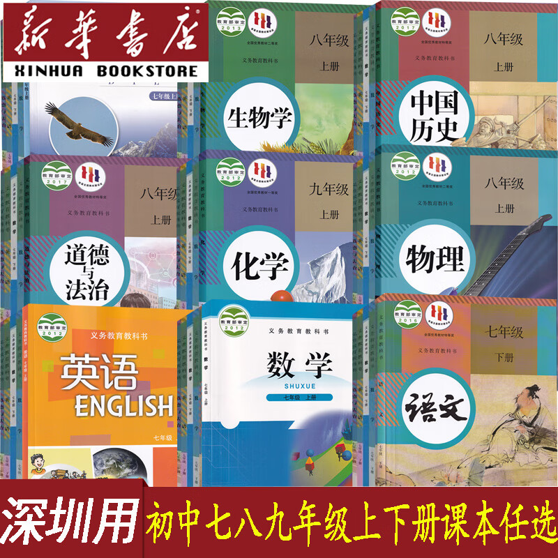 【新华正版】深圳市专用初中七八九789年级上册下册语文数学英语物理化学道德生物地理书课本教材全套人教 单本物理人教版 九年级上