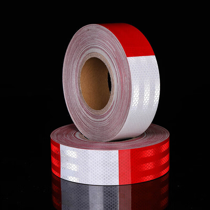 反光贴红白反光胶带警示胶带反光膜道路交通反光胶带警戒带定制 定制