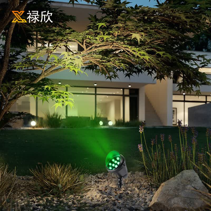 禄欣照树灯led插地灯户外防水投射灯室外投光灯家用花园庭院草坪灯 正