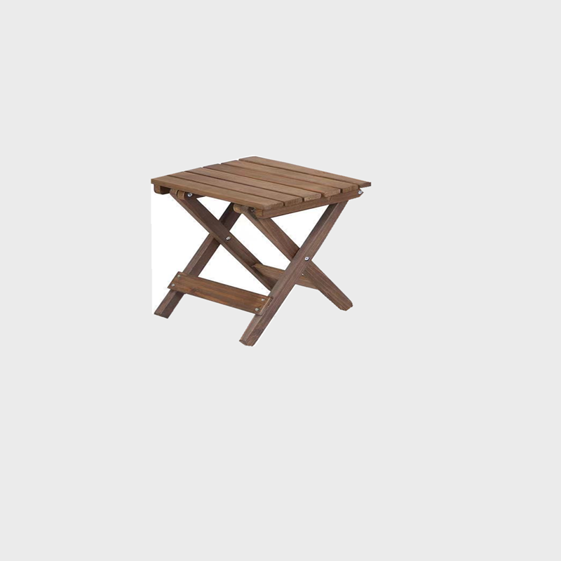 均璞实木阳台休闲桌椅庭院户外花园防腐木文艺复古休闲吧折叠桌椅套件 一桌两椅【咖色】