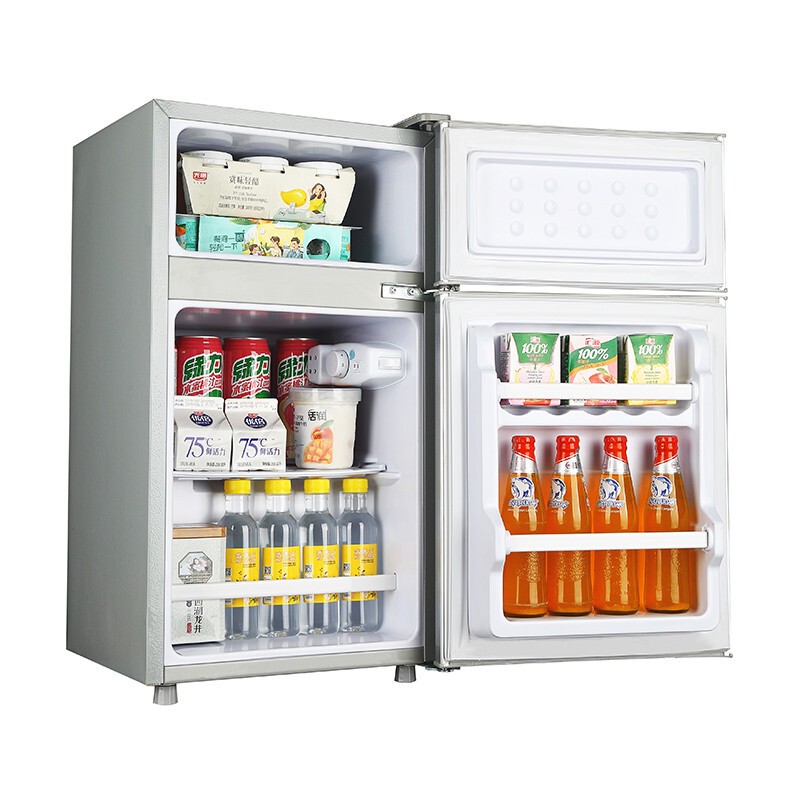 夏新（Amoi）小冰箱迷你双门 冷藏冷冻小型租房宿舍电冰箱 节能省电低噪 一级能效/68L银【1-2人使用】