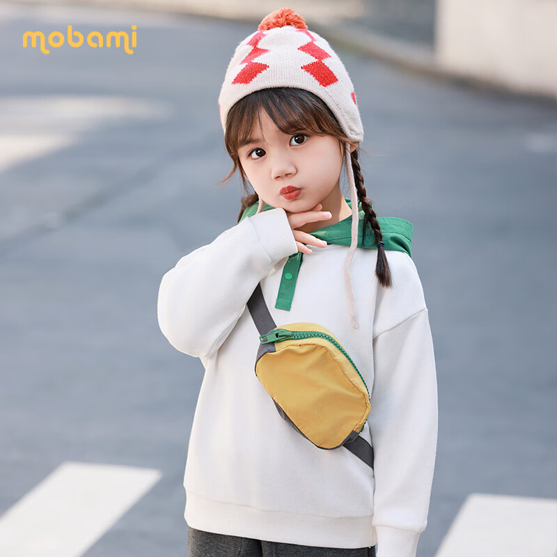 摩芭米mobami春秋婴儿衣服儿童连帽卫衣儿童宝宝毛圈带帽卫衣 绿色 130 京东折扣/优惠券