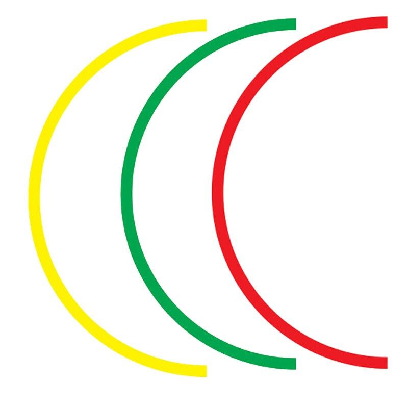 贴 仪表表盘反光标贴 仪表指示标识标签黄色直径5cm半圆一张可定制