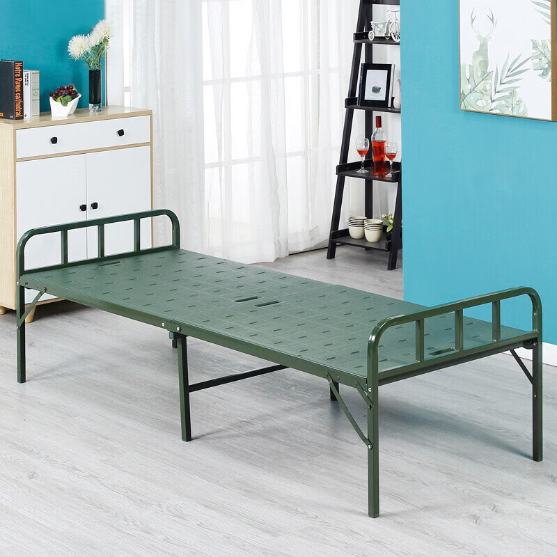 太将玖单人便携式塑钢行军床折叠床驻训训练床 军绿色新疆西藏可发