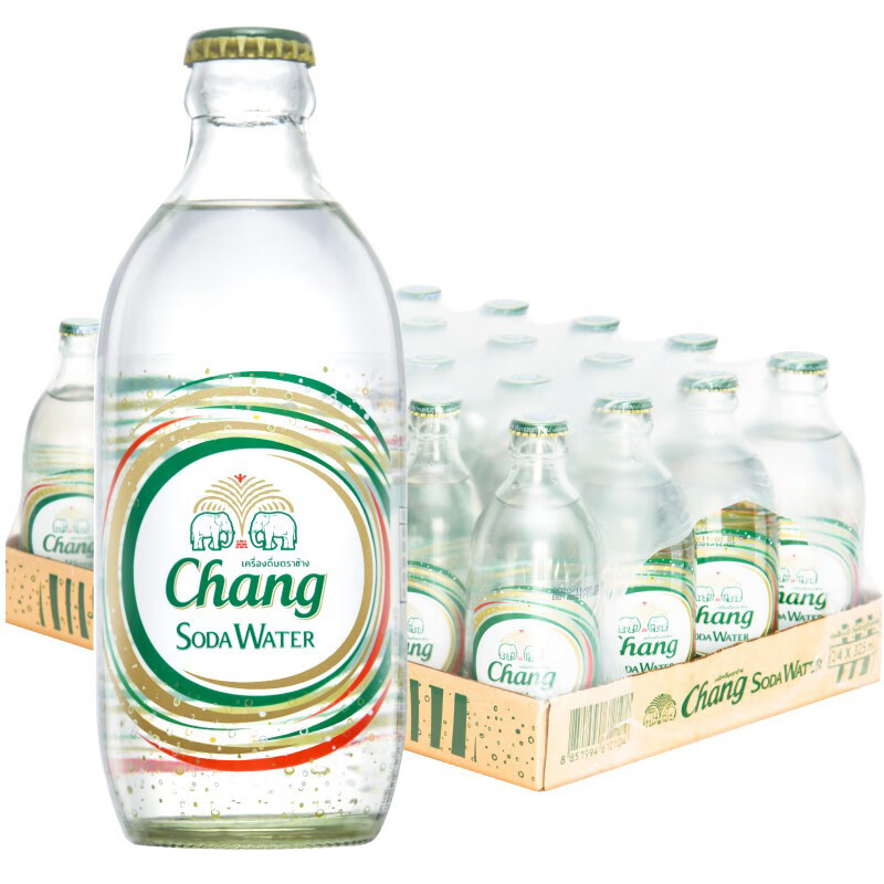 泰象苏打水 泰国原装进口 chang泰象牌苏打汽泡水 325ml*24瓶 整箱装