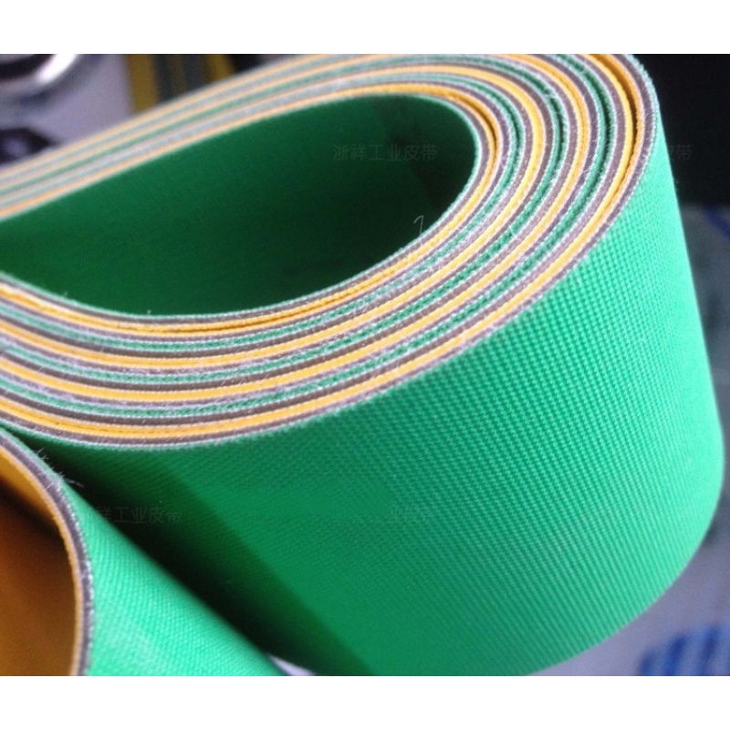 定制纺织龙带锭带工业平皮带高速传动输送带同步带橡胶黄绿尼龙片基带 定制片基带 定制规格