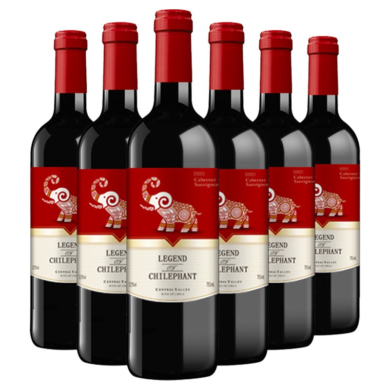 智象智利进口红酒 智象传奇赤霞珠干红葡萄酒750ml*6瓶 整箱装