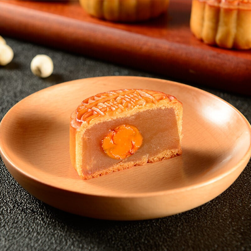 富锦祥和月饼600g礼盒传统广式月饼红豆蓉提拉米苏(红色盒344)