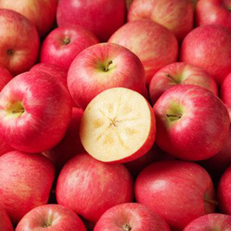 丑禾新疆冰糖心苹果大漠红富士脆甜苹果正宗冰糖心应季水果生 25年新果净重4.5斤 优选中果（150g起）