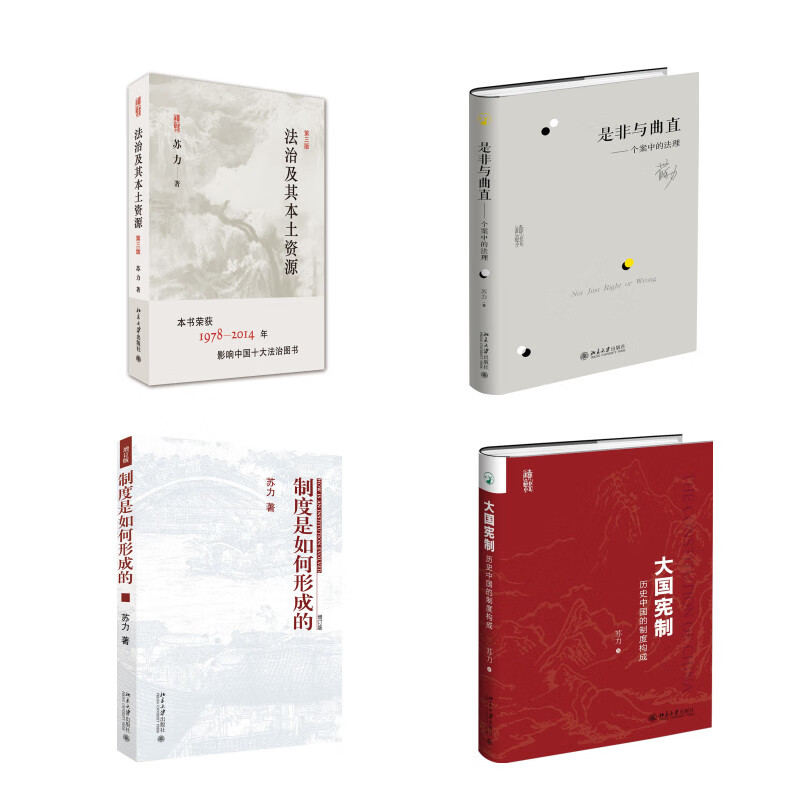 大国宪制 历史中国的制度构成+是非与曲直 个案中的法理+法治及其本土资源+制度是如何形成的(京东套装共4册)