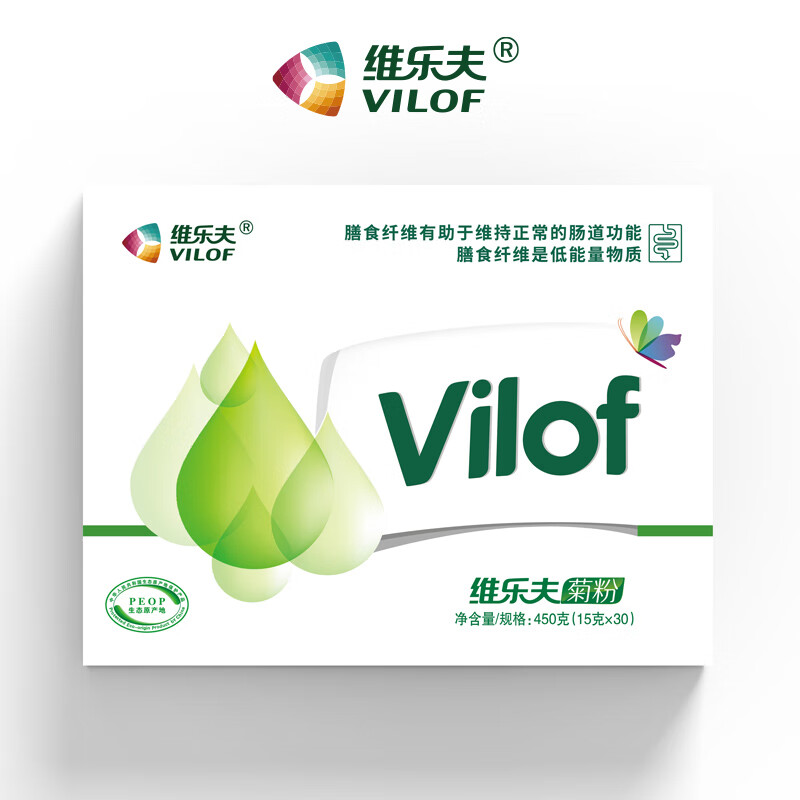 vilof维乐夫菊粉 菊苣益生元水溶膳食450g(15g*30袋)