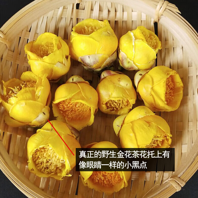 国宝金花茶 广西防城港国宝金花茶冻干花礼盒包装玻璃瓶装金花茶 (25