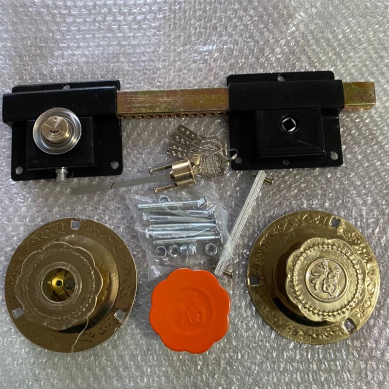 焱思泰农村木双扇大门锁大门锁全套农村木门铁门双开门双扇门大门锁