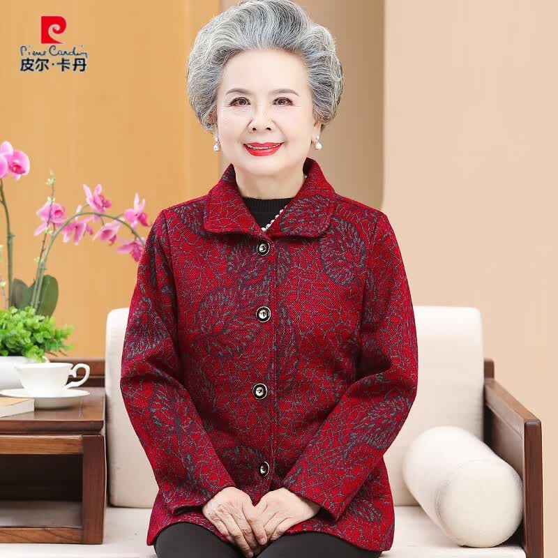 女装十大品牌50岁胖奶奶秋冬外套女中老年人妈妈60岁70老人衣服 