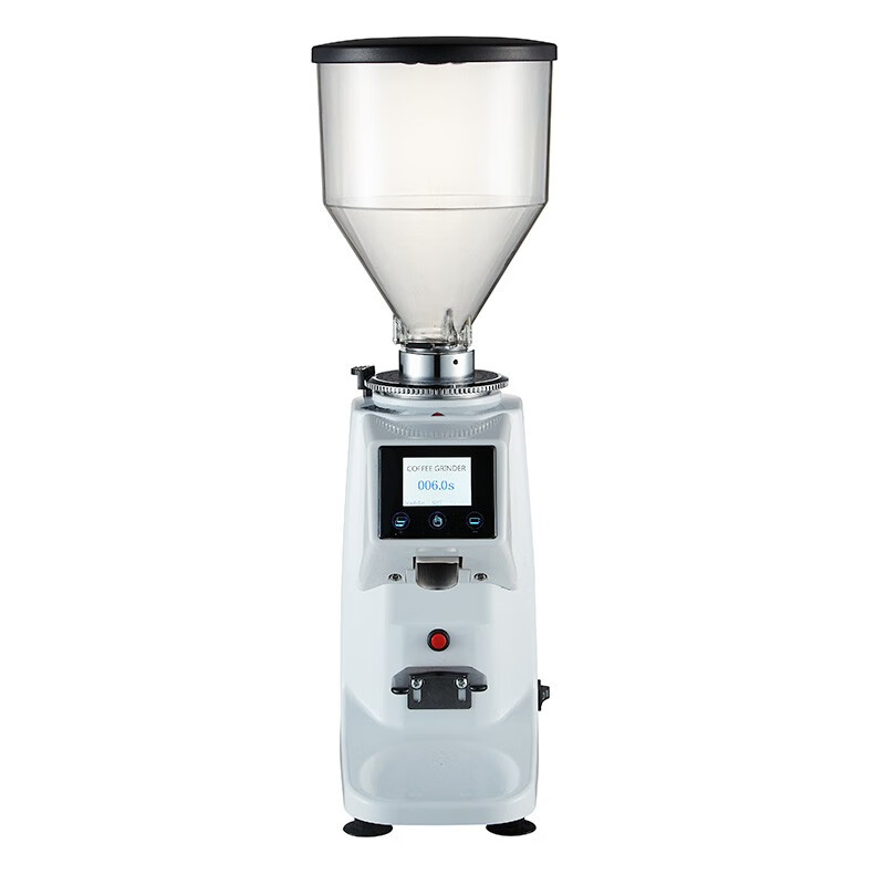 咖啡磨豆机电动咖啡豆研磨机全自动家用商用小型磨粉平刀定量直出 白色主机（500g豆仓）