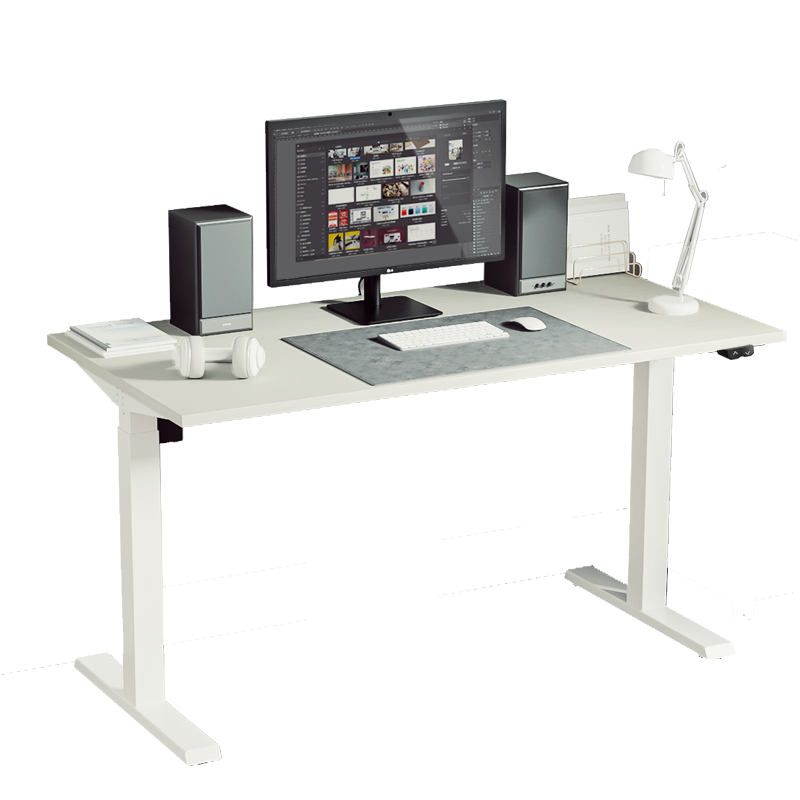Brateck北弧 电动升降桌 电脑桌 站立办公升降桌 工作台式升降台书桌子 站立式电脑升降支架 K22【标准版】