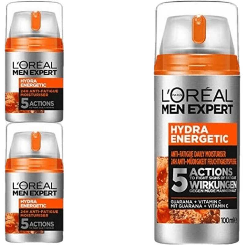 欧莱雅 (LOREAL) 超大瓶男士劲能醒肤露100ML护肤补水保湿润肤乳液面霜抹脸 红色