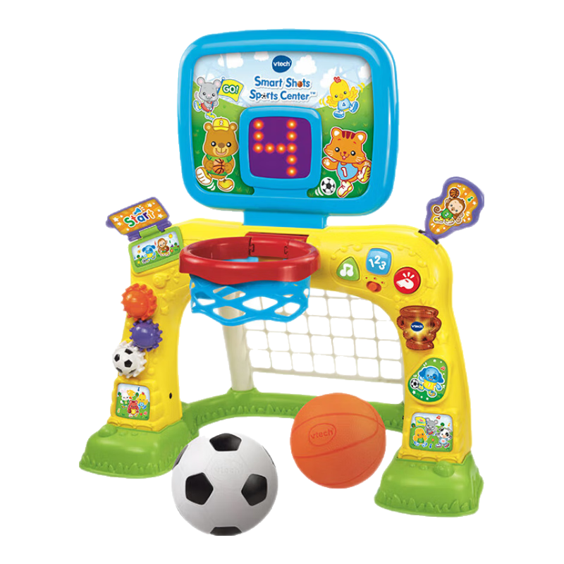 偉易達（VTECH）玩具運動場籃球架兒童足球門架寶寶可拆裝運動玩具 兒童生日禮物 二合一籃球架