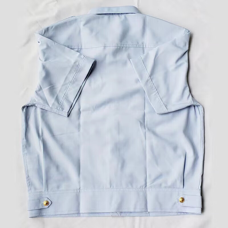 夏常服 新款消防夏常服裤子蓝色夏季常服长裤火焰蓝短袖衬衣 长袖 170