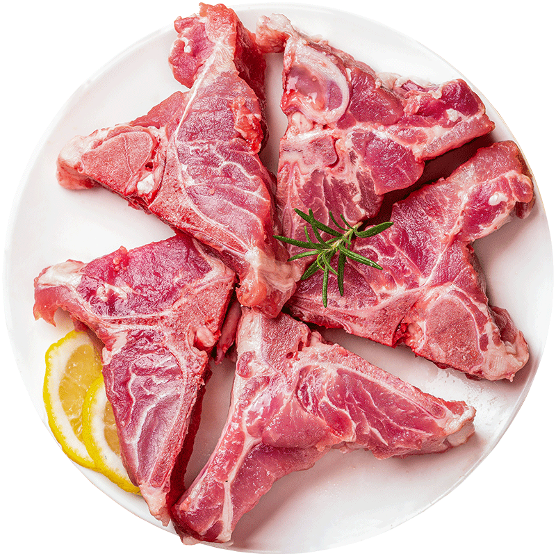 拍3件 龙大肉食 猪脊骨500g 出口日本级 免切多肉猪龙骨 脊骨猪腔骨猪