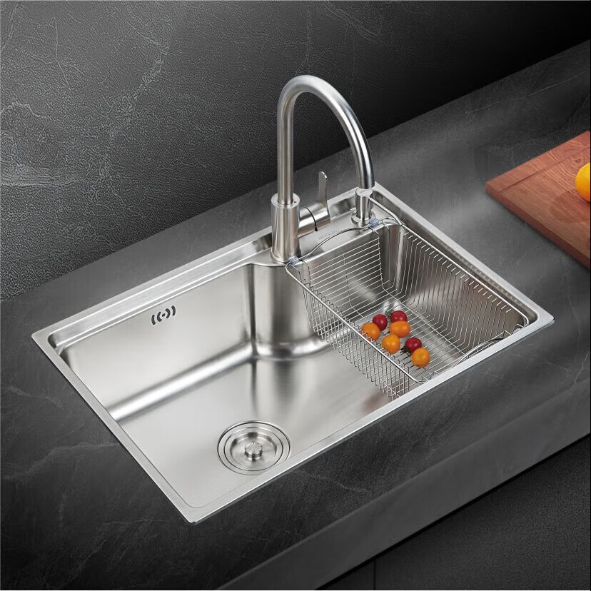 诺帝玛304不锈钢水槽mt6544港湾水槽一体拉伸洗菜盆洗碗池多功能实用