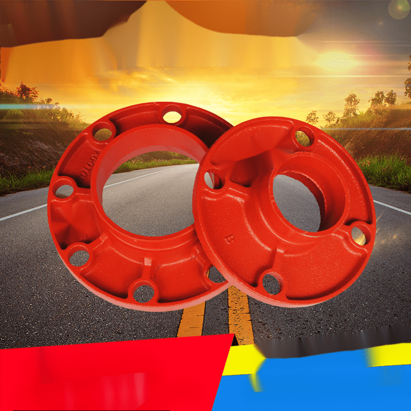 简梓消防沟槽管件短管式转换法兰50 76 89 114 140沟槽式法兰 dn50=60