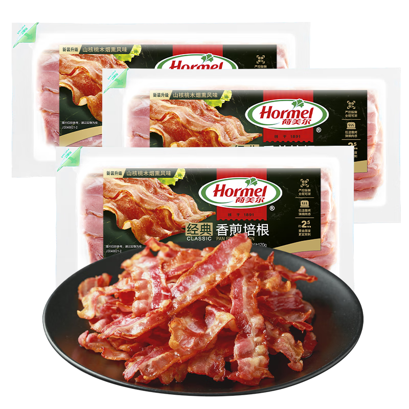 荷美尔（Hormel）培根片早餐烧烤火锅披萨意面手抓饼价格走势及评测|肉制品历史价格走势