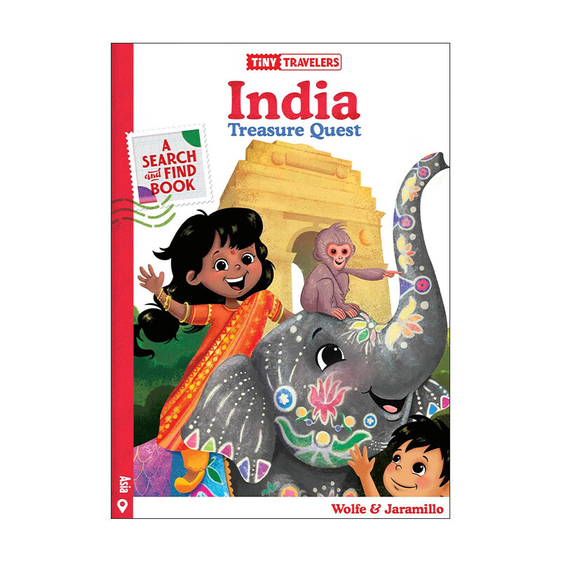 英文原版 tiny travelers india treasure quest 书游小世界 印度寻宝