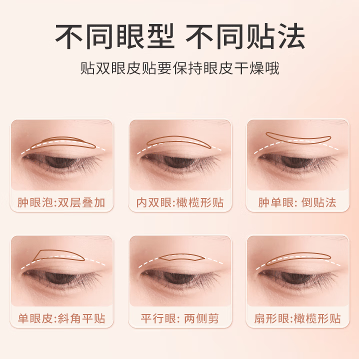 AKF双眼皮贴隐形自然无痕不翘边肤色橄榄型男女士内双肿眼泡美目礼物 新月型S 110贴(袋) 110贴