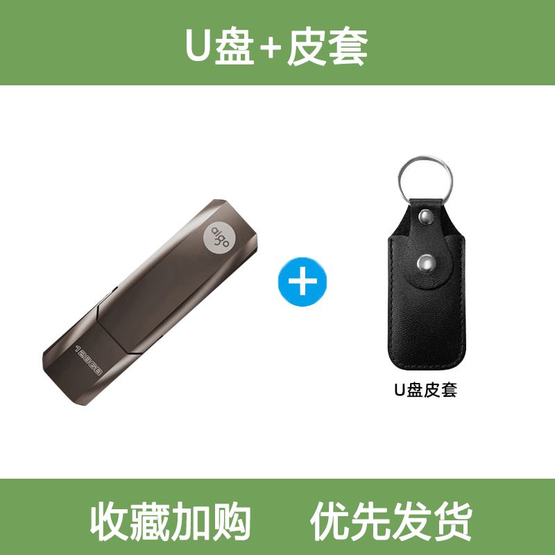 aigo爱国者（aigo） USB3.2 超极速固态U盘 U391 金属U盘 读速420MB/s 速度狂飙移动固态硬盘 U盘+精美皮套 256GB