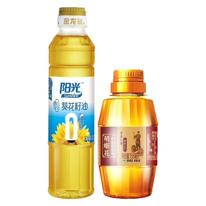 胡姬花古法小榨158ml 零反式脂肪酸玉米油400ml