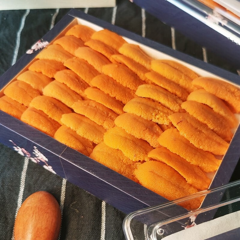 小平岛大连木盒海胆新鲜海胆肉现剥鲜活即食刺身日本料理80g 木盒海胆80gX2盒