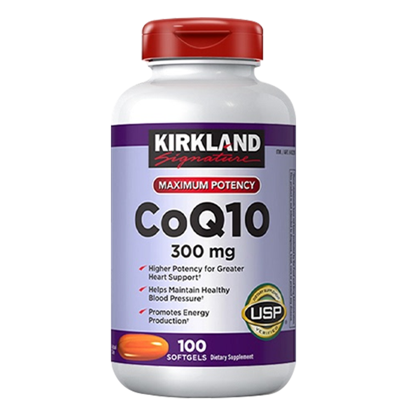 柯克兰美国进口Kirkland 可兰CoQ10软胶囊辅酶q10成年人中老年 高含量辅酶300mgX2瓶10028975997823