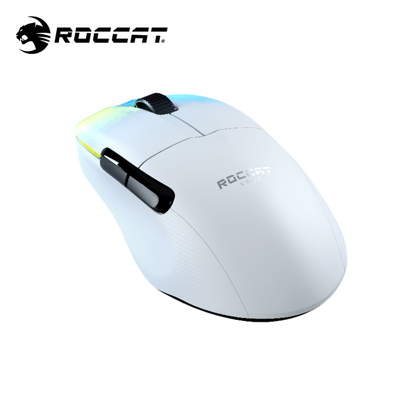 德国冰豹ROCCAT魔幻豹kone鼠标（电竞游戏鼠标 人体工学鼠标 电脑吃鸡lol机械鼠标） KONE PRO AIR无线职业版-极地白